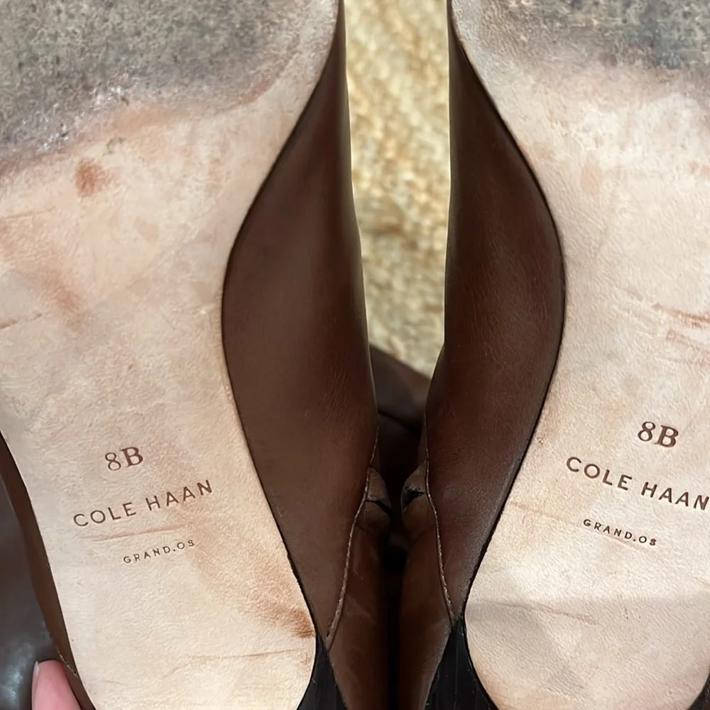 Cole Haan Grand OS tall brown caramel boots - Picture 9 of 13